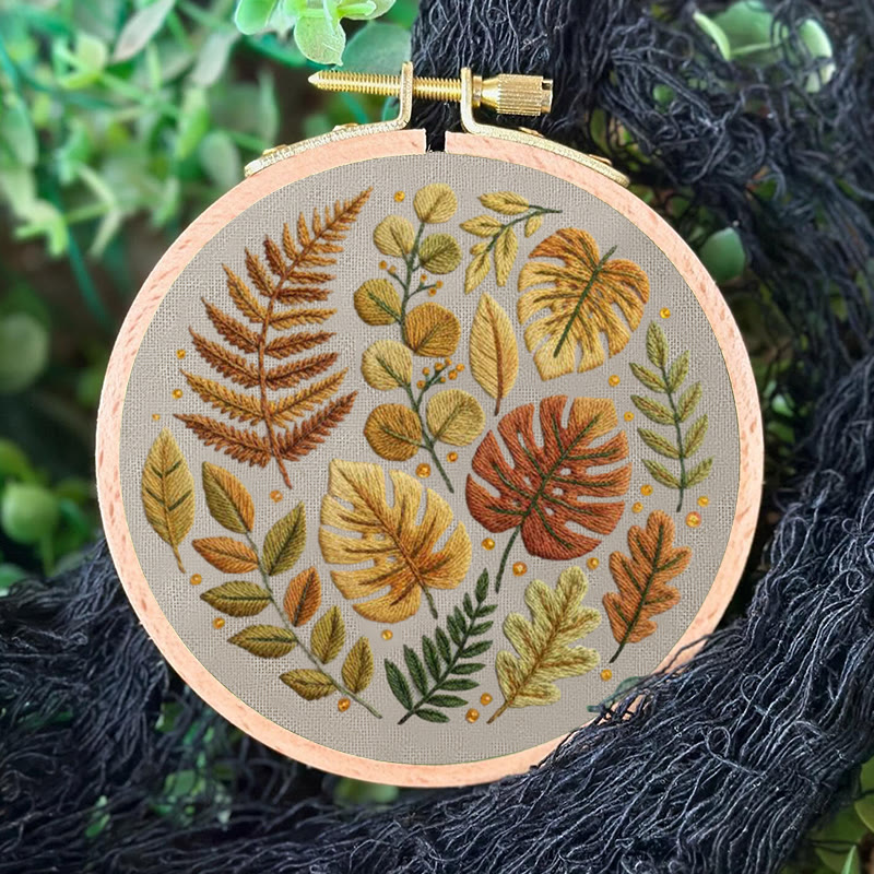 Rubbyoo Embroidery Kit - Autumn Leaf Medley | Cozy Handwork | Seasonal Statement - image 6