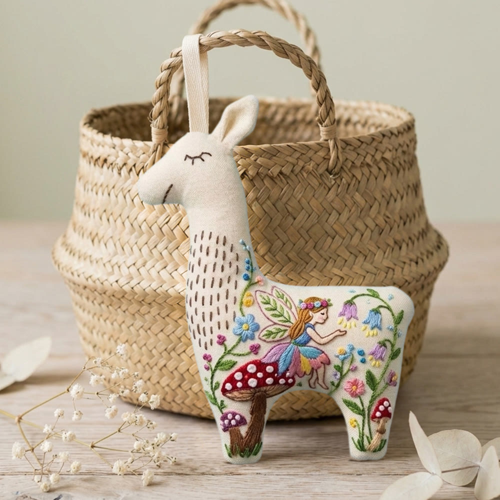 Rubbyoo Llama Embroidery Kit - The Flower Fairy | Stuffed Alpaca Toy | Unique Gift For Crafters - image 5
