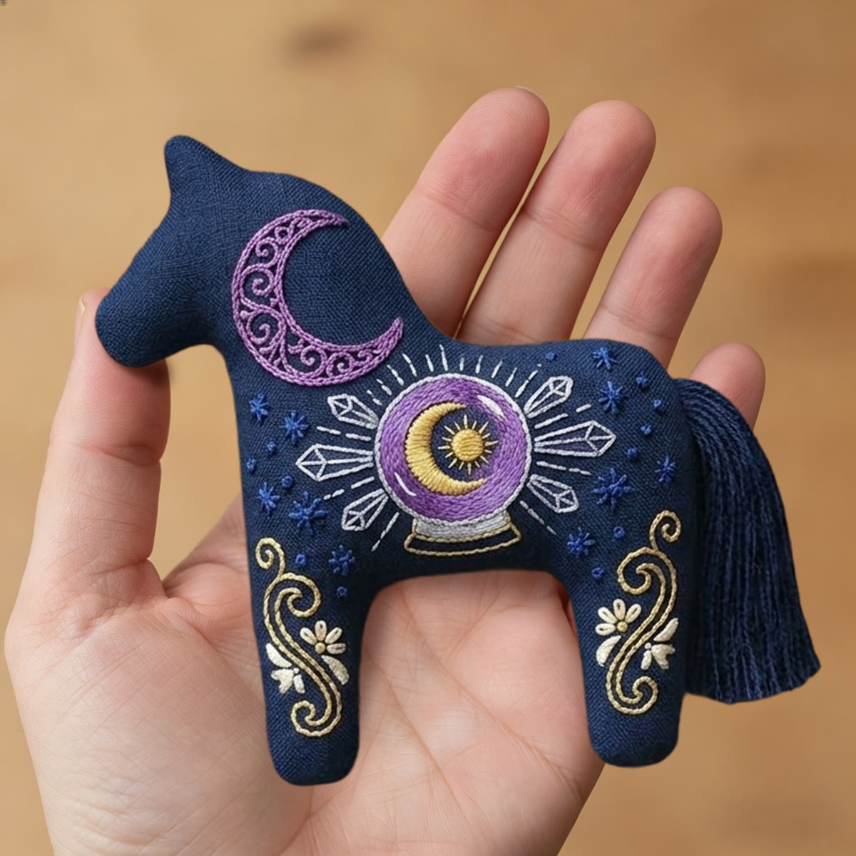 Rubbyoo Dala Horse Embroidery Kit - Crystal Ball | New Car Gift | Rearview Mirror Hanging Accessory - image 8