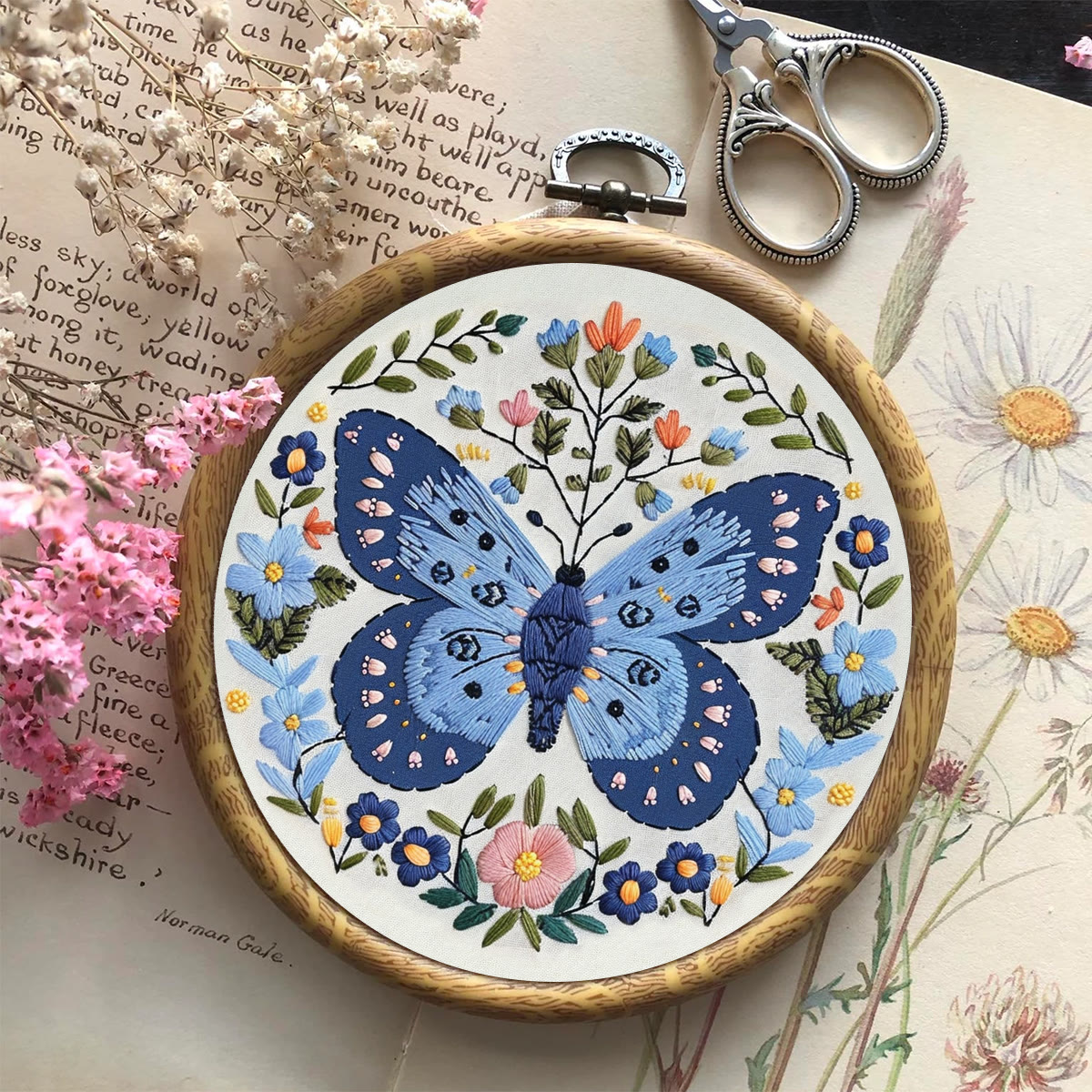 Rubbyoo Embroidery Kit - Blue Butterfly - image 9