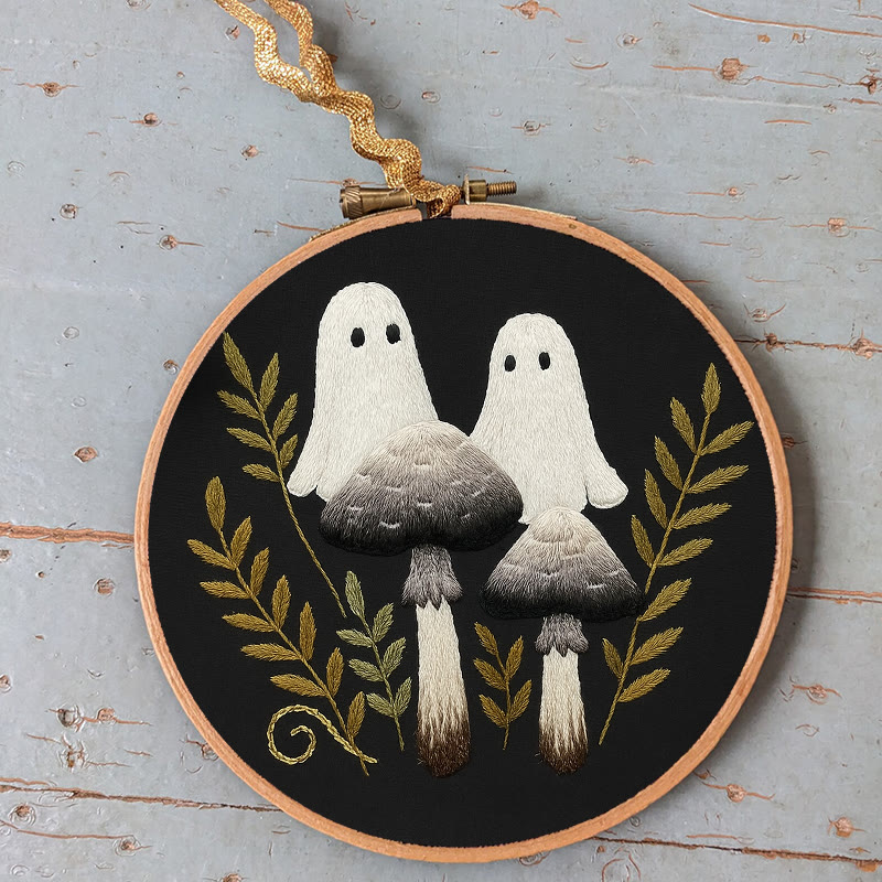 Rubbyoo Embroidery Kit - Helloween Spooky Mushroom | Diy Housewarming Present | Needlework For Beginner - image 5