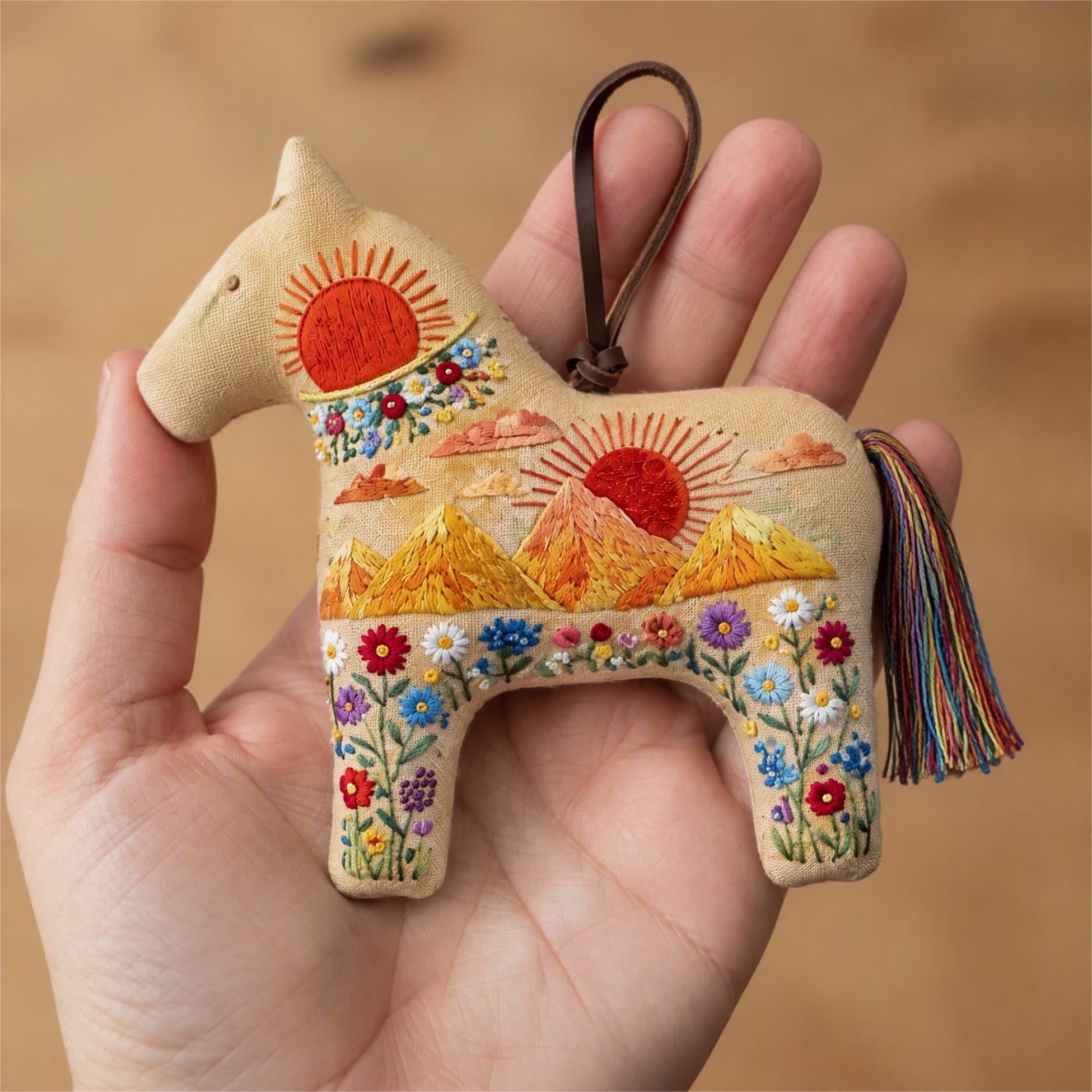 Rubbyoo Dala Horse Embroidery Kit - Sunrise Valley | Nature Inspired Diy Craft | Nordic Cozy Nursery Room Decor - image 7