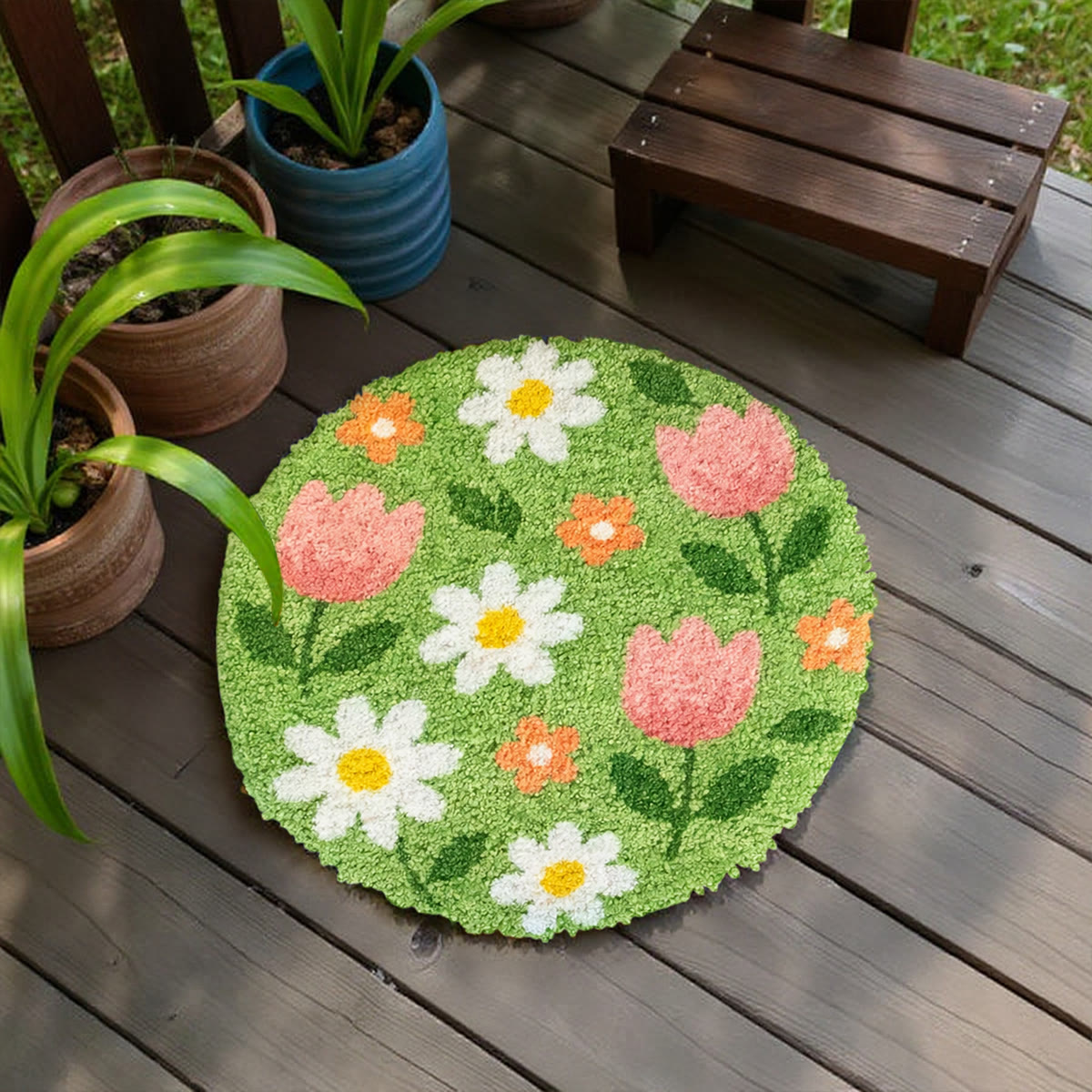 Rubbyoo Latch Hook Rug Kit - Radiant Tulip | Handmade Floral Art | Creative Home Ornament - image 6
