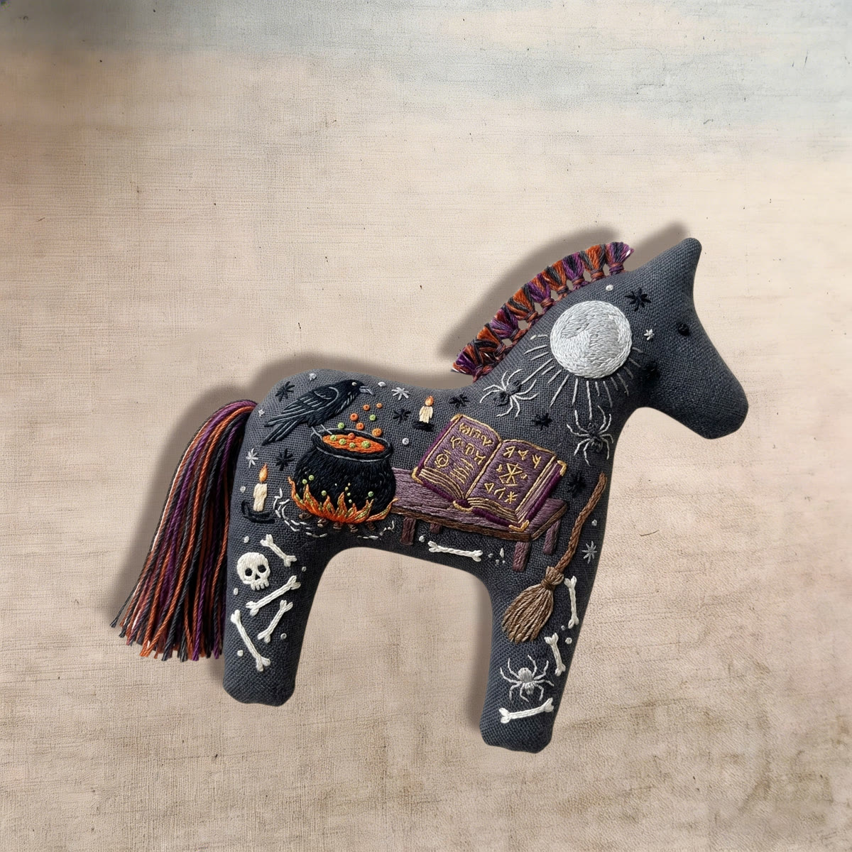 Rubbyoo Dala Horse Embroidery Kit - Witch's Cauldron | Gift For Bestie | Tiered Tray Decor - image 5