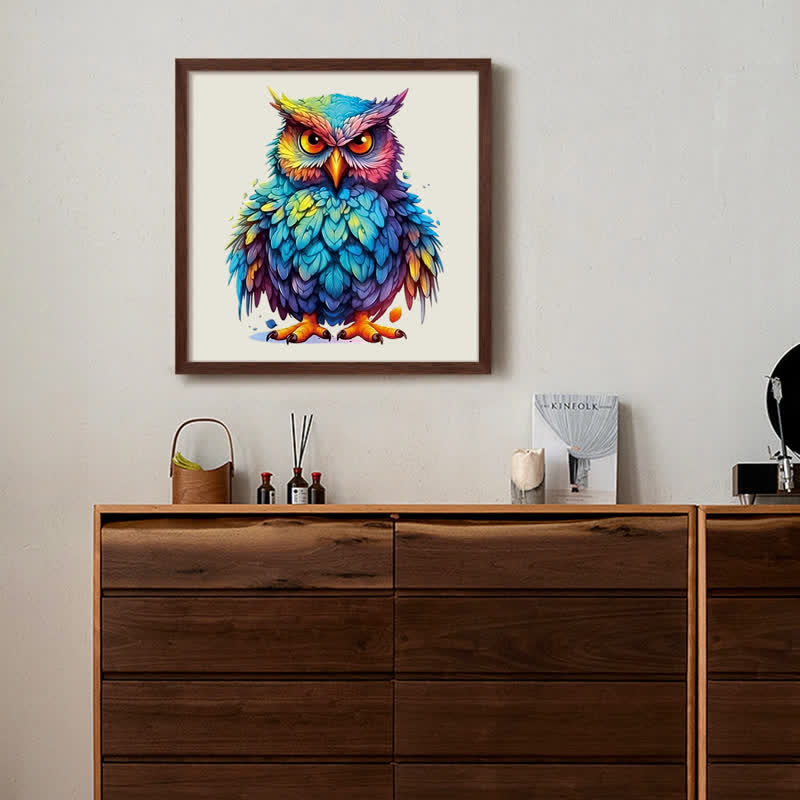 Rubbyoo With Colorful Feathers - Wooden Jigsaw Puzzle