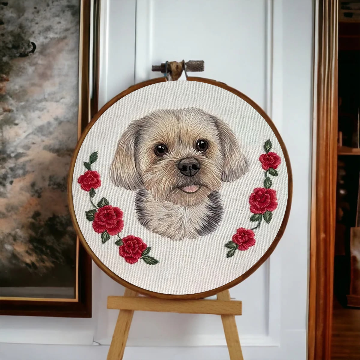 Rubbyoo Embroidery Kit - Puppy With Roses | Birthday Gifts For Dog Lovers | Cute Animal Craft  - image 10
