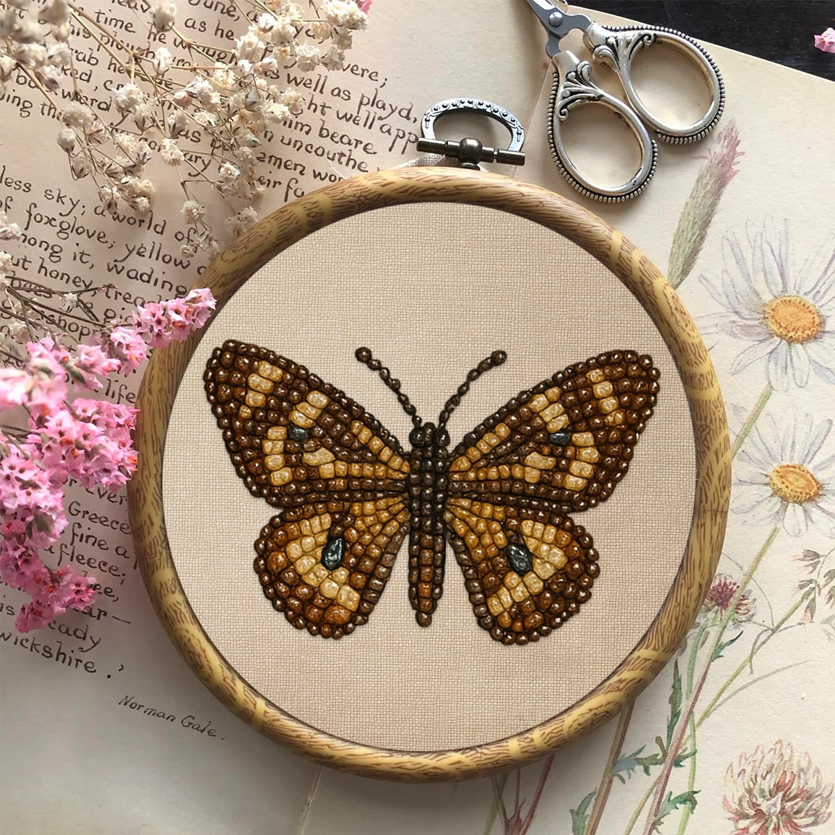 Rubbyoo Bead Embroidery Kit - Aesthetic Butterfly | Handmade Insect Craft  | Diy Birthday Gift Ideas  - image 6