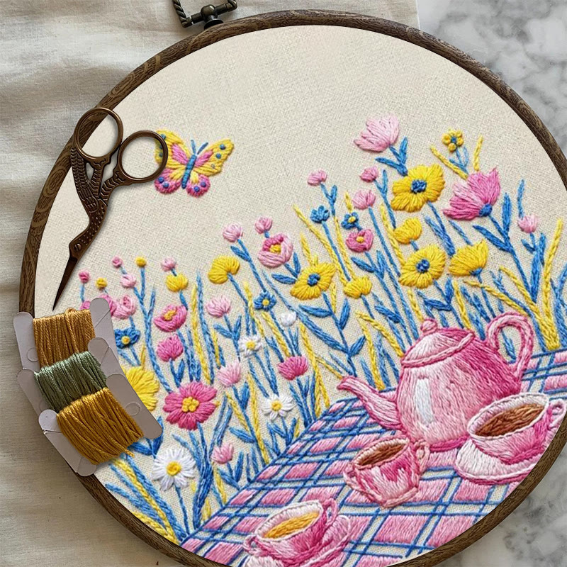 Rubbyoo Embroidery Kit - Spring Picnic | Beautiful Needle Artcraft | Diy Gift Idea - image 9