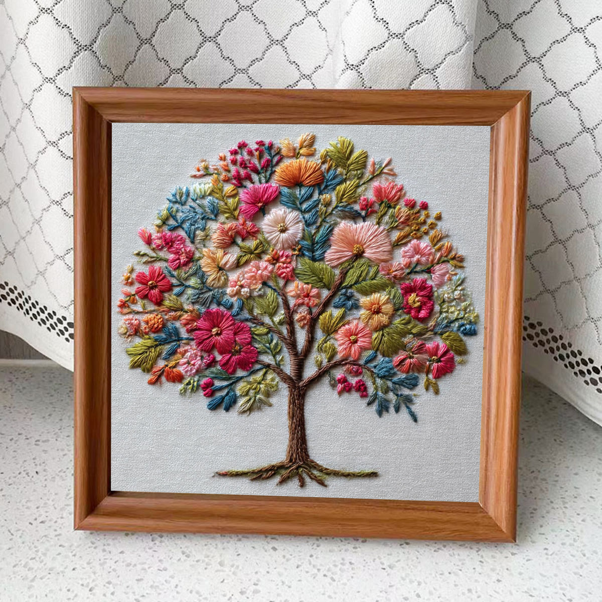 Rubbyoo Embroidery Kit - Fantasy Tree | Gift For Craft Lovers | Unique Home Decor - Embroidery Kit Plus An Extra Frame - image 13