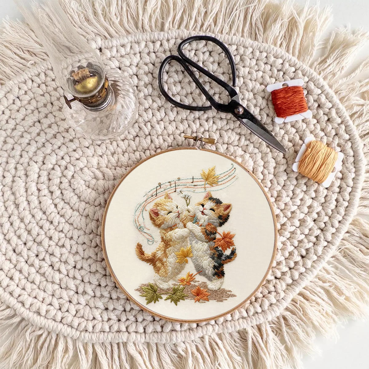 Rubbyoo Embroidery Kit - Adorable Cats | Handmade Animal Craft | Diy Hoop Art - image 10