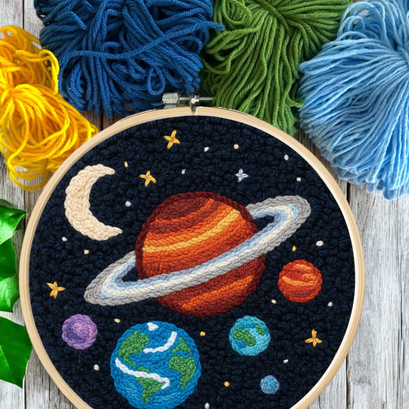 Solar System Planets Punch Needle Kit - Educational Handcraft Project | Fascinating Wall Display Option - image 10