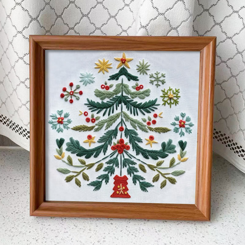Rubbyoo Embroidery Kit - Christmas Tree | Handmade Festive Craft | Unique Christmas Gift - Embroidery Kit Plus An Extra Frame - image 13
