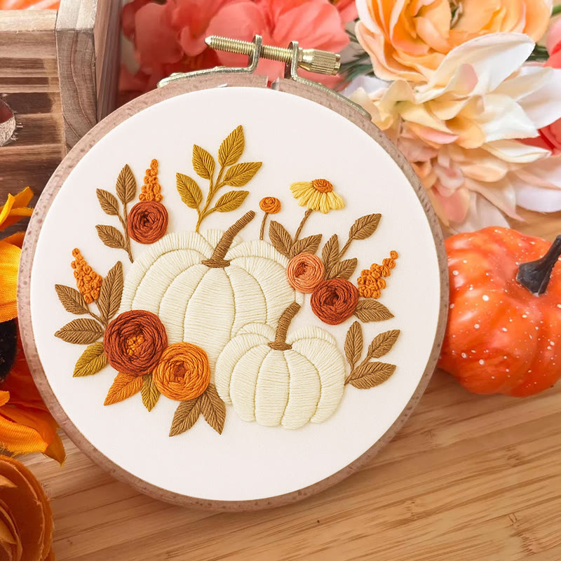 Rubbyoo Embroidery Kit - Botanical Pumpkin | Halloween Wall Hanging | Perfect Decor For Halloween - image 7