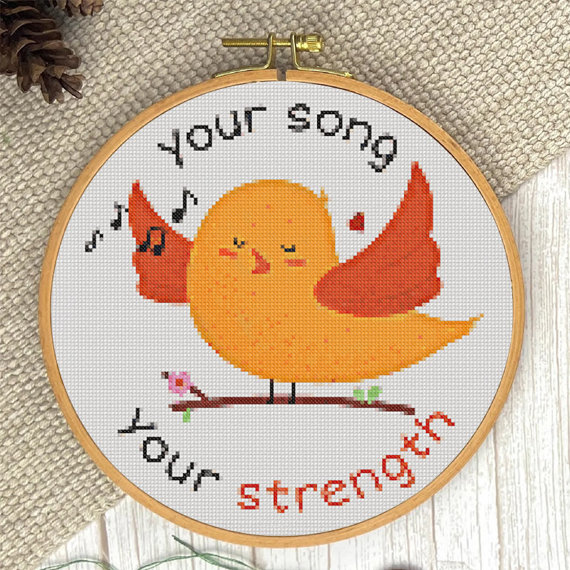  Cross Stitch Kit - Positive Singing Bird | Diy Decorative Artwork | Nice Handicraft For Friends - image 5