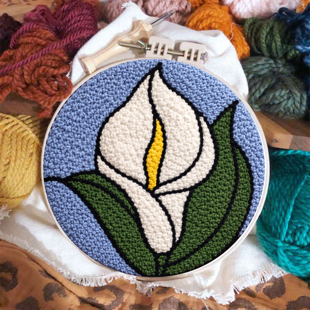 Arum Lily Punch Needle Kit - Diy Flower Design | Modern Handmade Craft - image 5