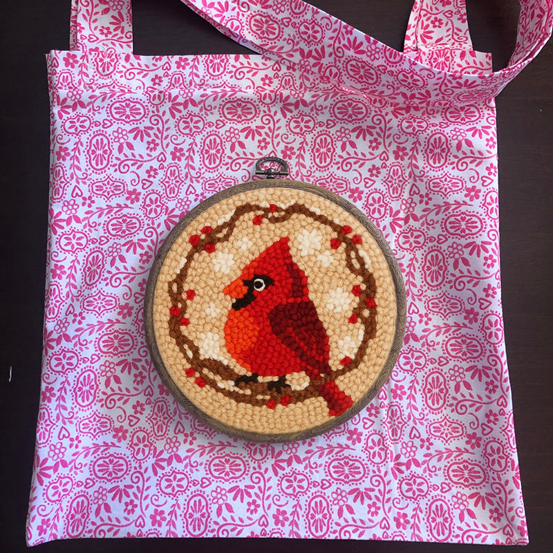 Blooming Bird Punch Needle Kit - Christmas Needle Artwork |  Gift For Bird Lovers  - image 12