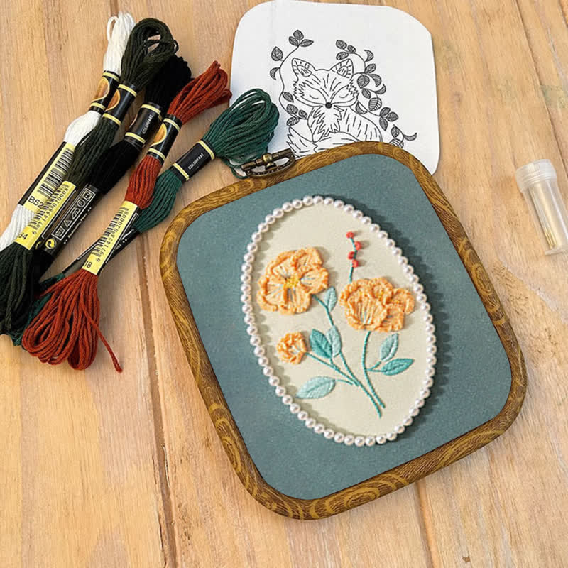 Rubbyoo Embroidery Kit- Pearl Flower Craft Kit - image 10