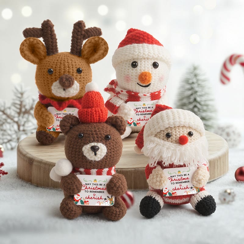 Rubbyoo Crochet Christmas Ornament - Cute Figurine For Festive Display | Cozy Seasonal Shelf Decoration - image 3
