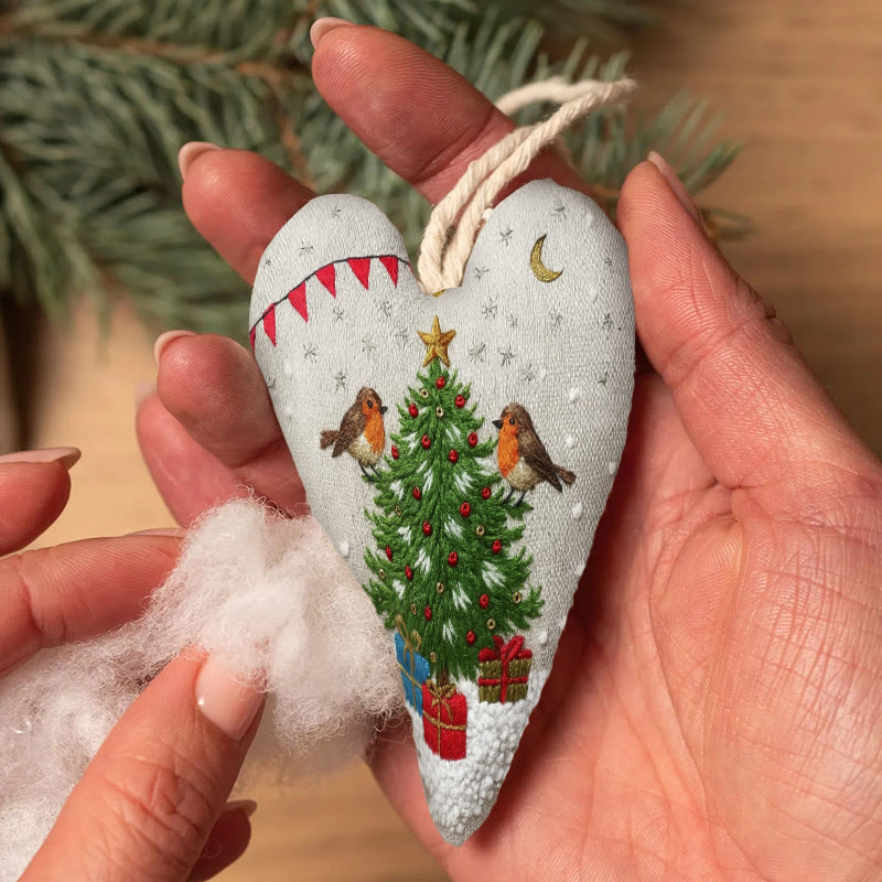 Rubbyoo Heart Embroidery Kit - Christmas Tree | Unique Holiday Decor | Nice Handmade Gift - image 7