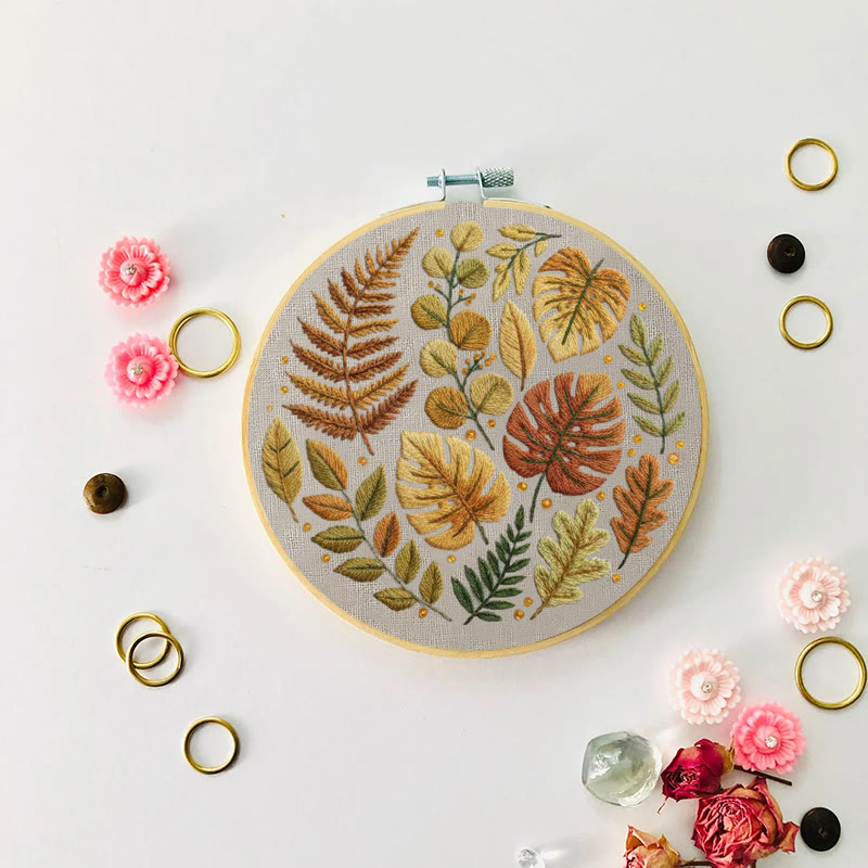 Rubbyoo Embroidery Kit - Autumn Leaf Medley | Cozy Handwork | Seasonal Statement - image 7