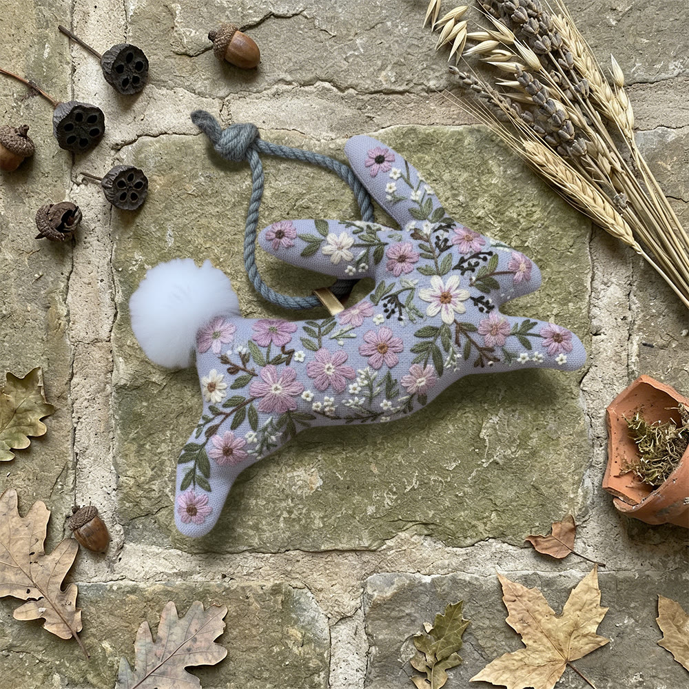 Rubbyoo Rabbit Embroidery Kit - Wildflower Beauty | Diy Birthday Gift | Handmade Bunny Decor - image 4