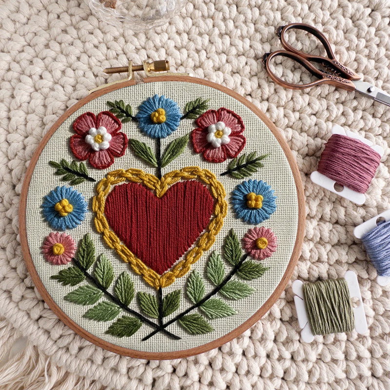 Rubbyoo Embroidery Kit - Charming Heart | Diy Handmade Craft | Nice Gifts For Mom - image 6