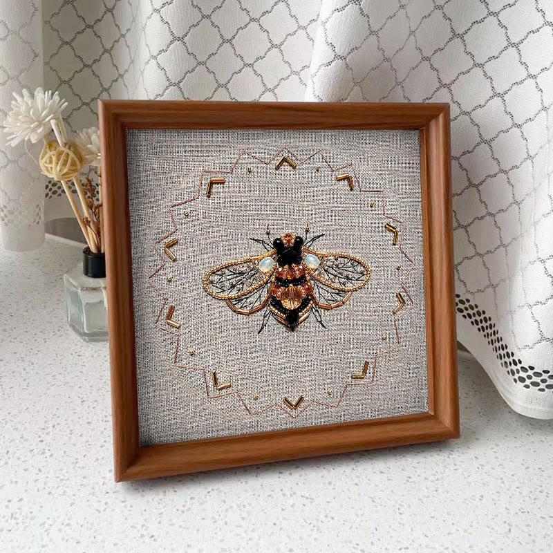 Rubbyoo Bead Embroidery Kit - Golden Bee | Easy Handmade Needlepoint | Diy Decorative Ornament - image 10