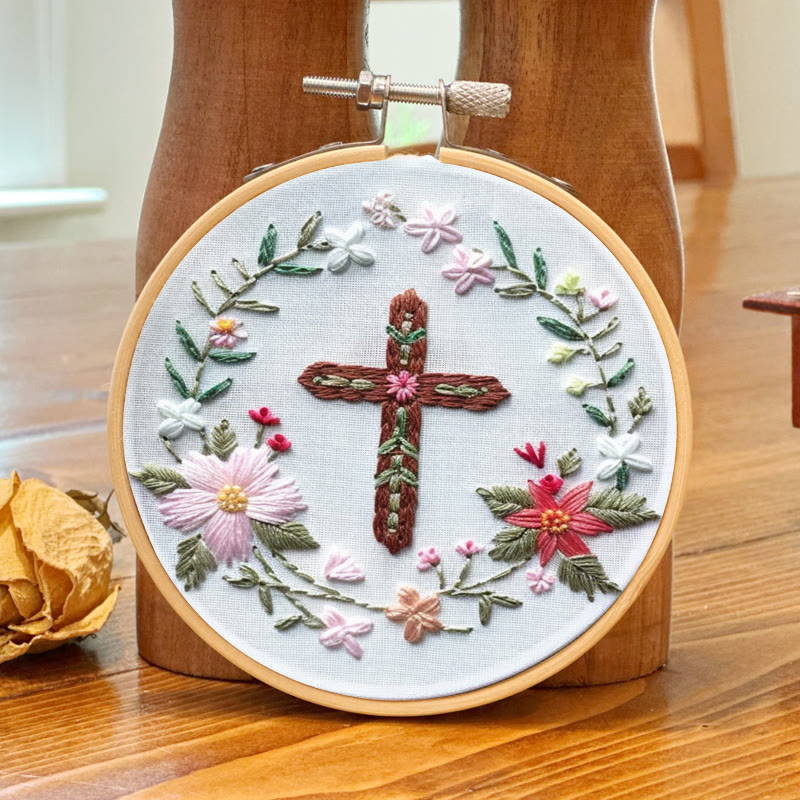 Rubbyoo Embroidery Kit- Floral Cross - image 7