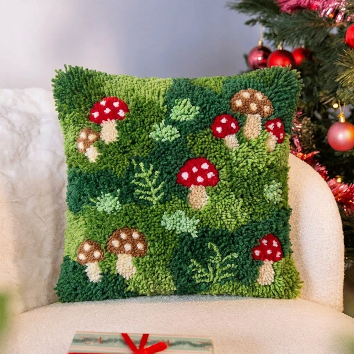 Rubbyoo Latch Hook Pillow Kit - Mushroom Ferns | Creative Home Decoration | Perfect Gifts For Nature Lovers  - image 7
