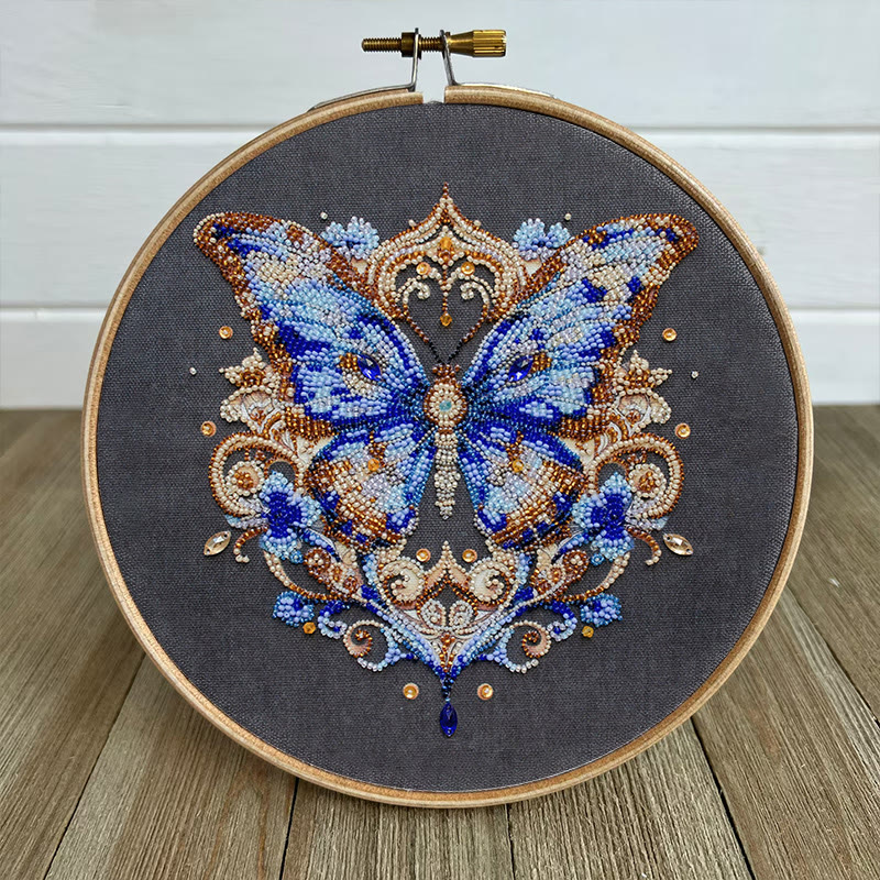 Rubbyoo Bead Embroidery Kit - Stunning Butterfly | Precious Handmade Art | Perfect Gift For Her - image 6