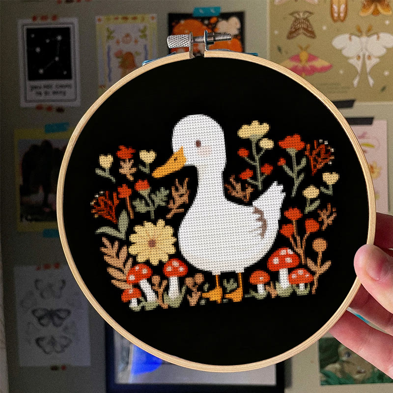 Cross Stitch Kit - Floral Duck | Autumn Animal Craft | Nice Stitch Gifts - image 5