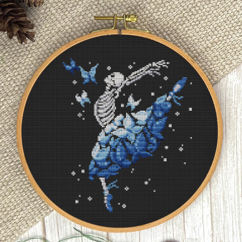  Cross Stitch Kit - Dancing Skeleton |Halloween Gothic  Needlework |  Decorative Wall Decor  - image 4