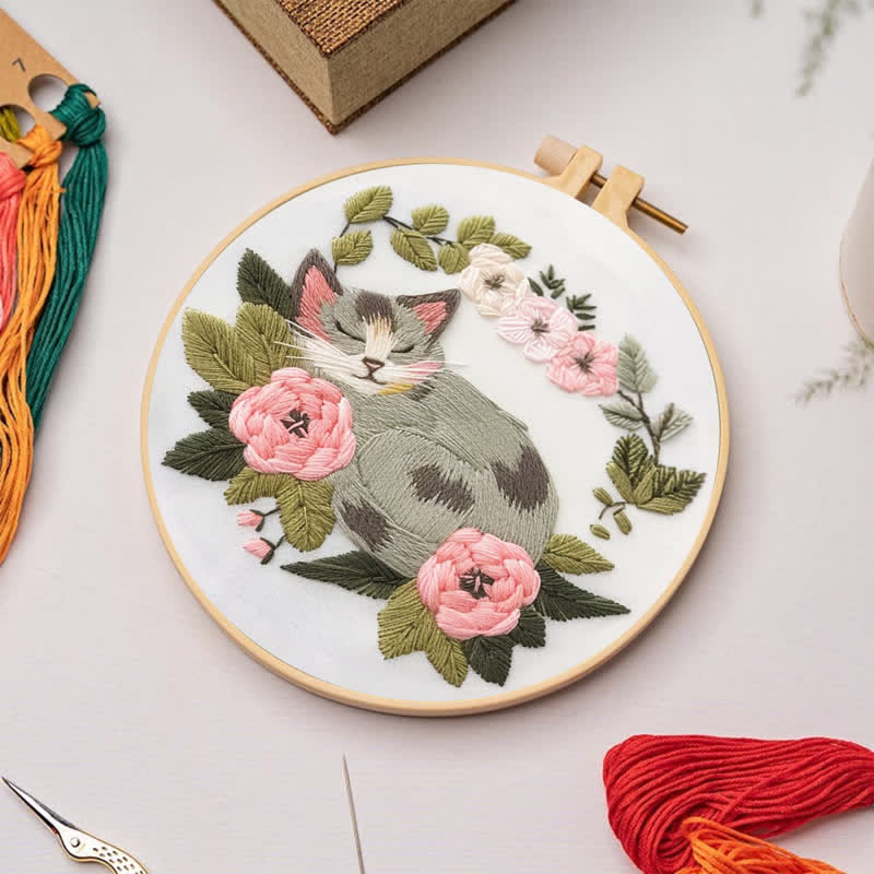 Rubbyoo Embroidery Kit - Sleeping Cat - image 5