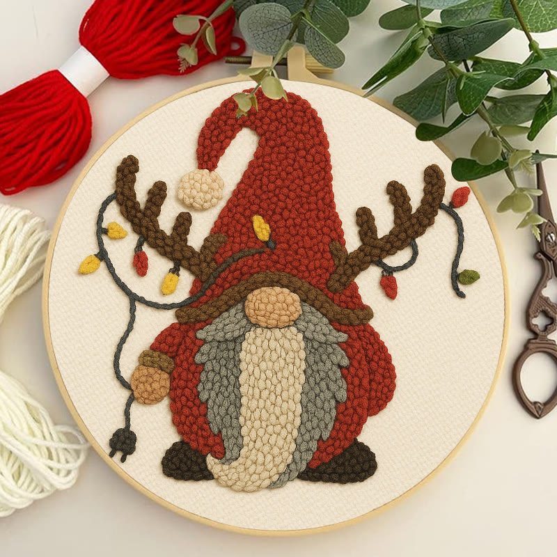 Christmas Gnome Punch Needle Kit - Christmas Wall Decor | Diy Holiday Gift Idea  - image 9