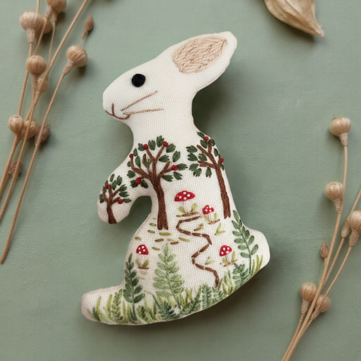 Rubbyoo Rabbit Embroidery Kit - Spring Forest | Beginner Handmade Design | Unique Birthday Gift - image 4
