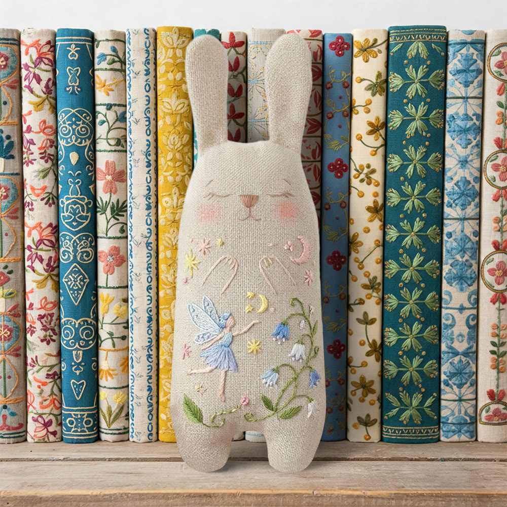 Rubbyoo Bunny Toy Embroidery Kit - Flower Fairy | Adorable Sewing Bunny | Unique Backpack Charm - image 6