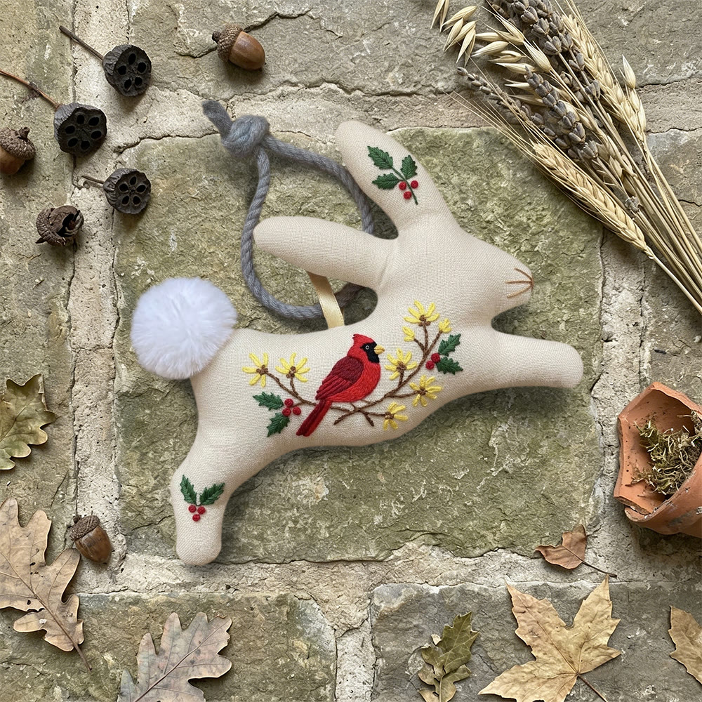 Rubbyoo Rabbit Embroidery Kit - Spring Cardinal | Handmade Children Toy | Cute Animal Ornament - image 5