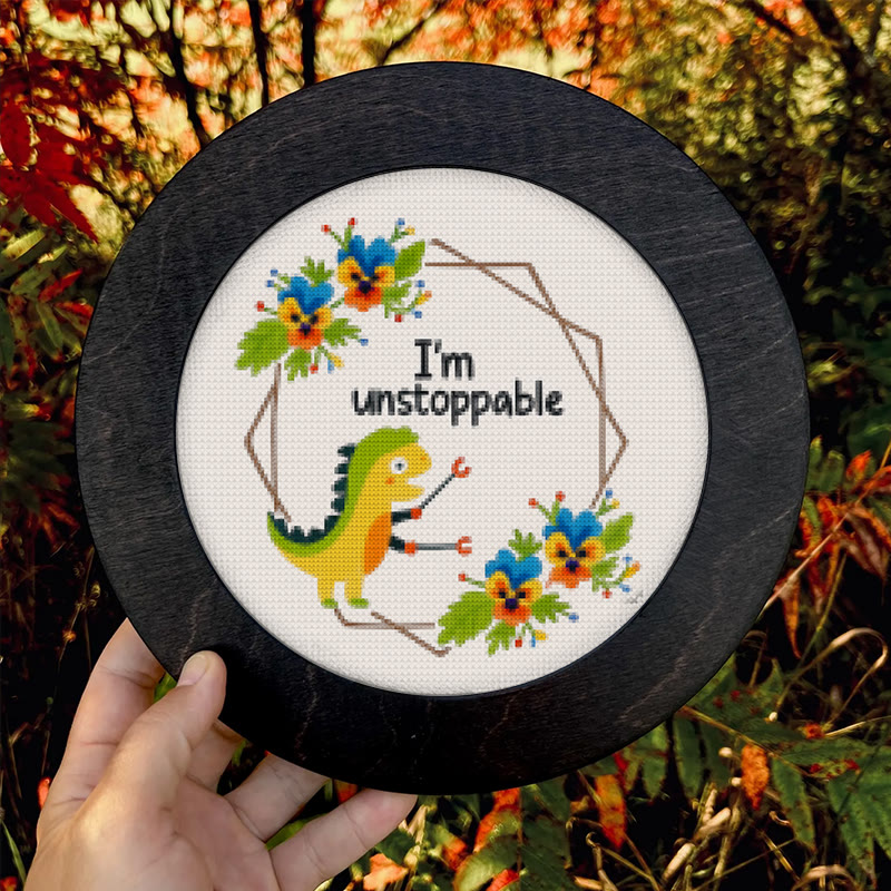 Cross Stitch Kit - Unstoppable Dinosaur | Creative Handmade Craft | Nice For Home Decor - image 10