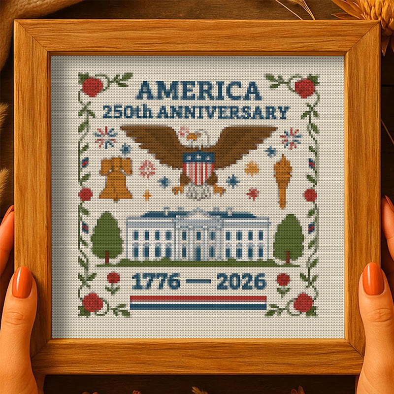 Cross Stitch Kit - Us Independence Day | Perfect Decoration Craft | Easy Stitch Artwork - image 9
