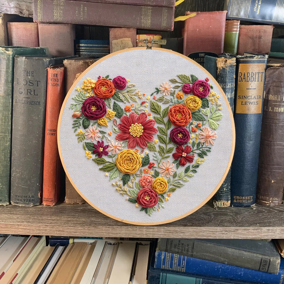 Rubbyoo Embroidery Kit - Floral Love | Modern Floral Heart | Diy Home Ornament - image 10