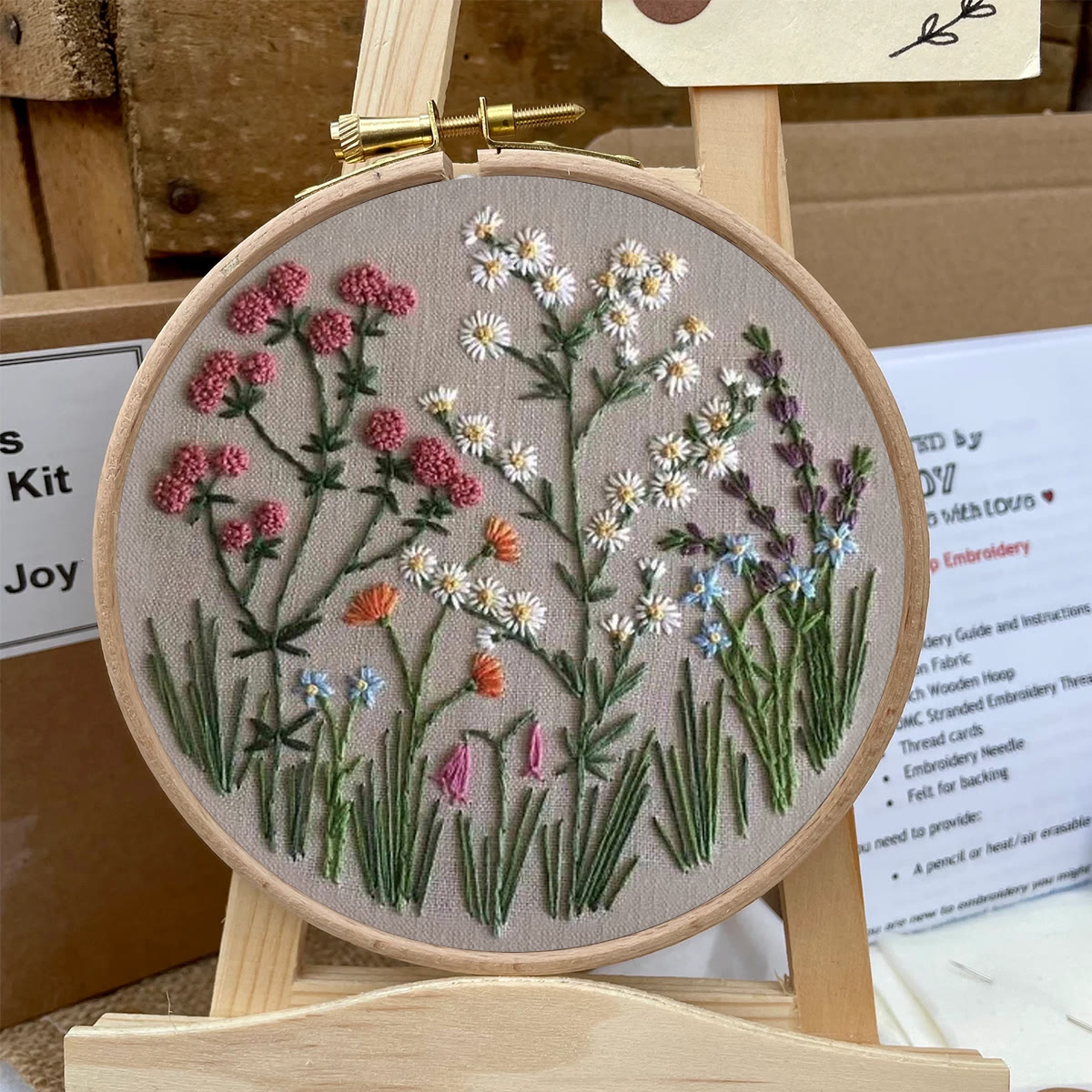 Rubbyoo Embroidery Kit-Floral Plant Pattern 2 | Embroidery Kit For Beginner,Modern Embroidery,Cross Stitch - image 5