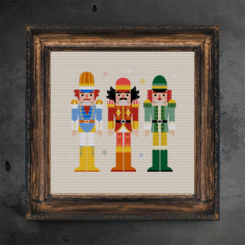 Cross Stitch Kit - Nutcracker Soldiers | Diy Handmade Artwork | Christmas Home Ddecor - image 10