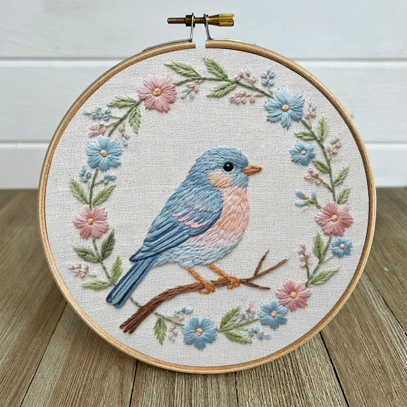 Rubbyoo Embroidery Kit - Floral Bird | Diy Starter Craft | Beginner Needle Art - image 5