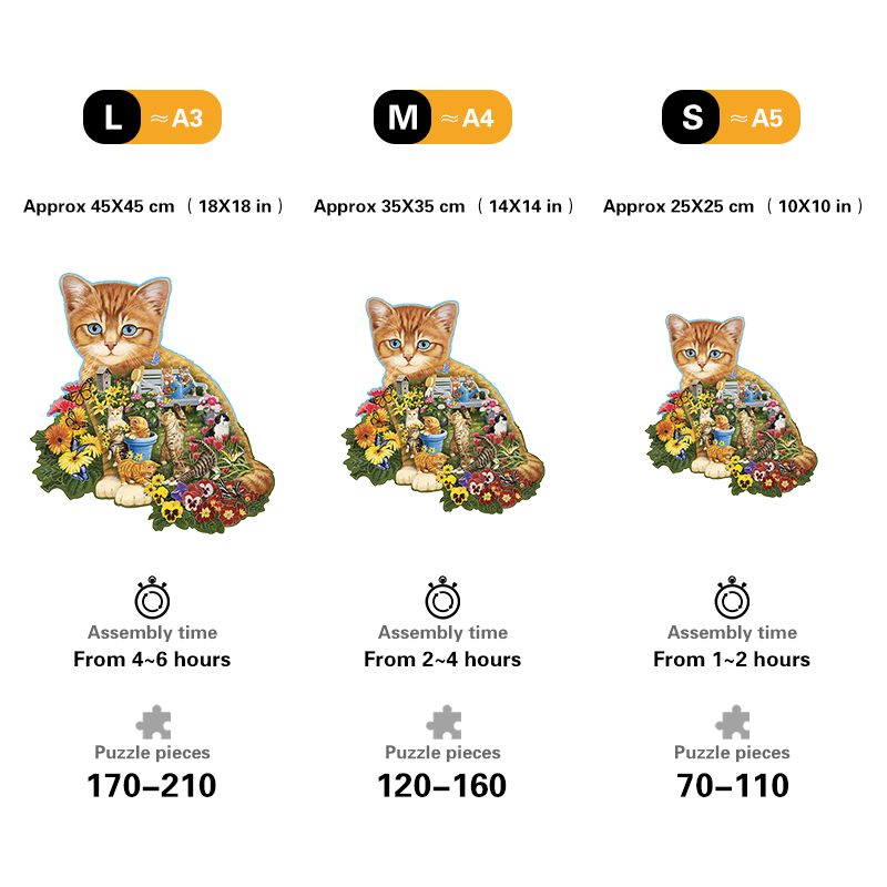 Ginger Kitten - Wooden Jigsaw Puzzles