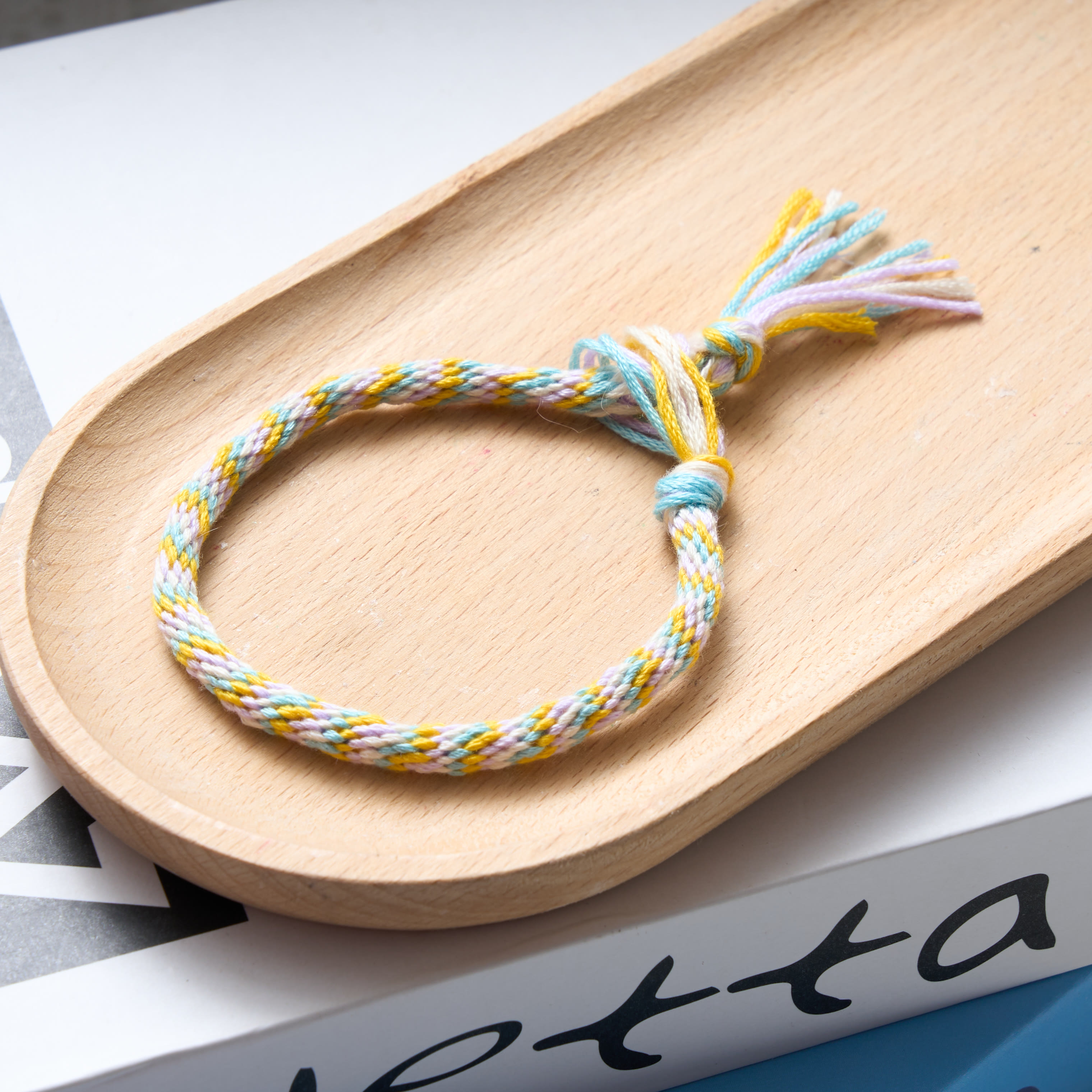 Rubbyoo Kumihimo Bracelet Kit - Ice Cream | Dreamy Soft Hues | Summer Essential Hand Ornament - image 4