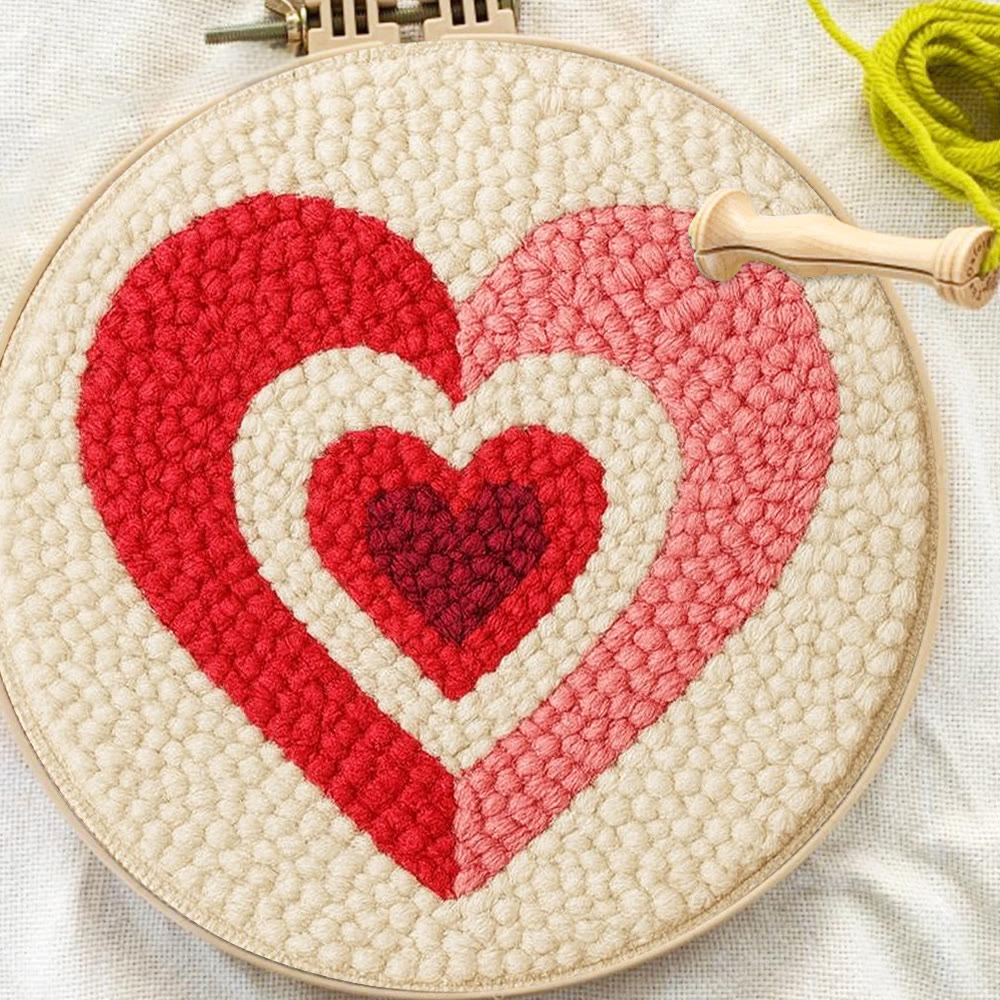 Gradient Layered Heart Punch Needle Kit – Valentine's Day Gifting Selection | Cozy Home Decor - image 8