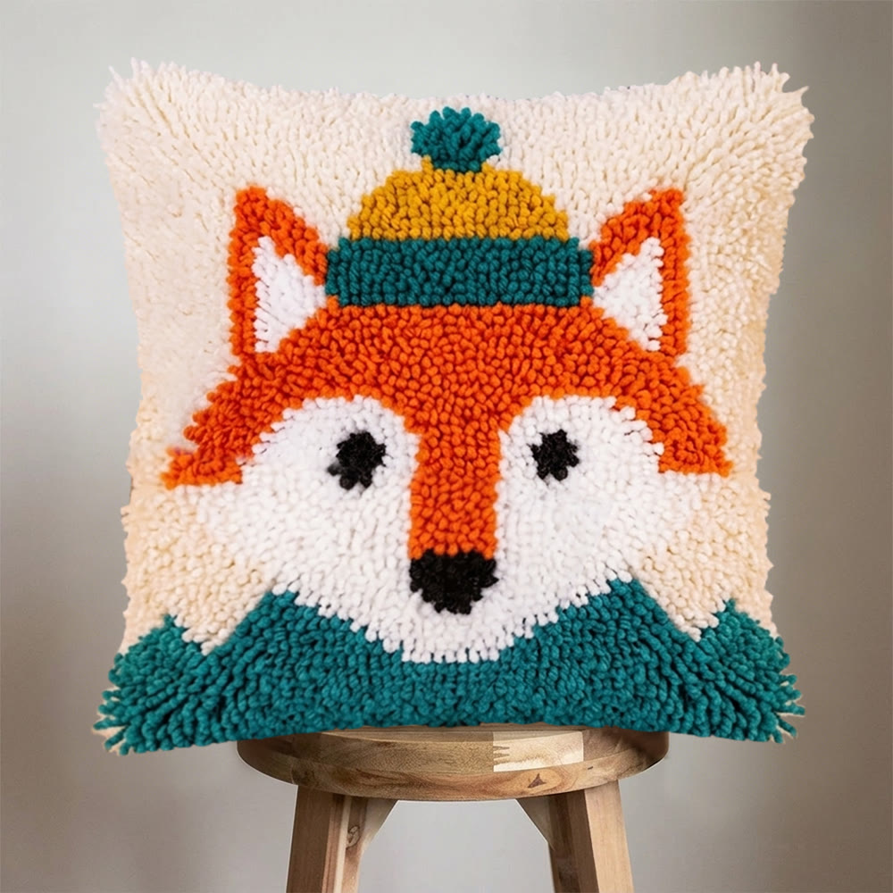 Rubbyoo Latch Hook Pillow Kit - Lovely Fox | Diy Cushion Cover | Creative Handicarft For Beginners - image 4