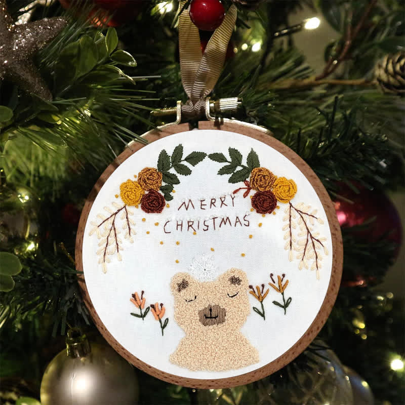 Rubbyoo Embroidery Kit - Cute Christmas Bear Gift   - image 6