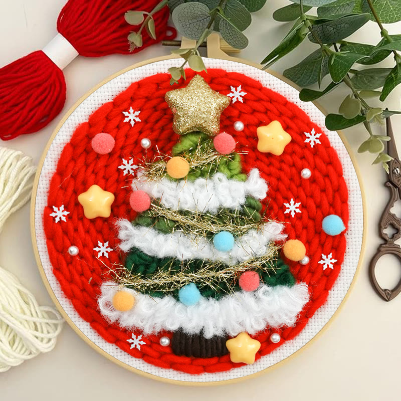 Christmas Tree Punch Needle Kit - Creative Needle Artcraft | Holiday Decorative Gifts - image 5