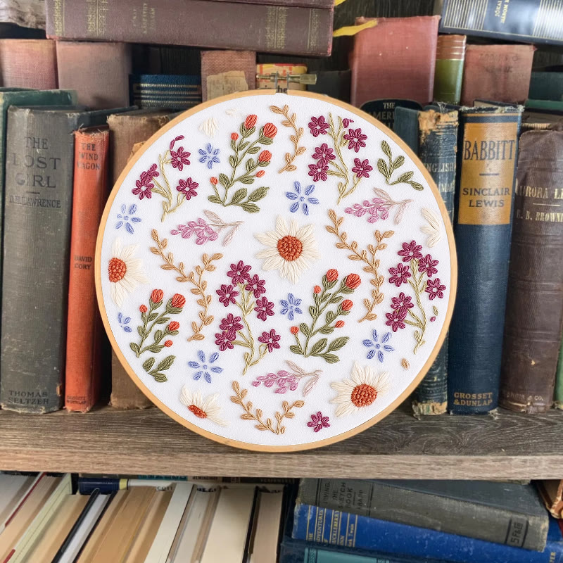 Rubbyoo Embroidery Kit - Blooming Flower | Floral Handmade Art | Easy Needle Craft - image 4